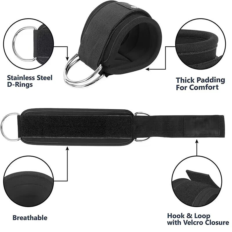 Ankle Straps Resistance Bands Set – Fitness Workout & Home Gym Training Equipment