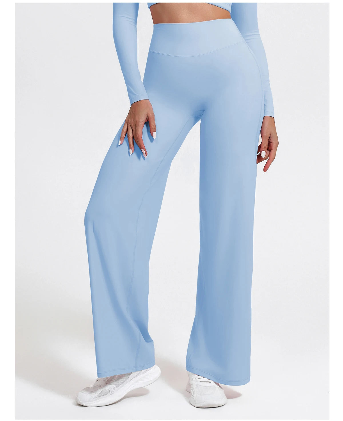 Women's Straight-Leg Yoga Pants – Naked-Feel Wide Leg Sports & Fitness Leggings