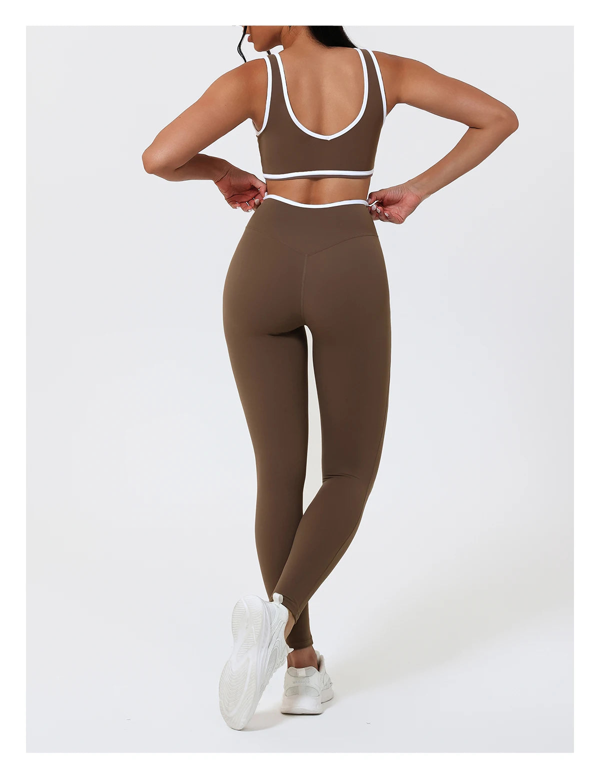 Women's 2-Piece Yoga Set – Sports Bra with Padded Cups & High-Waisted Cross-Back Leggings