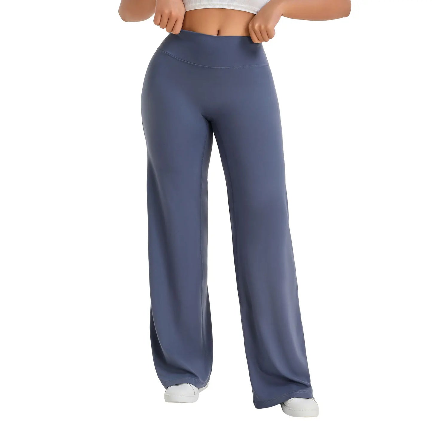 NCLAGEN SoftMotion Women’s Straight Leg Yoga Pants – Mid-Waist Gym & Pilates Leggings