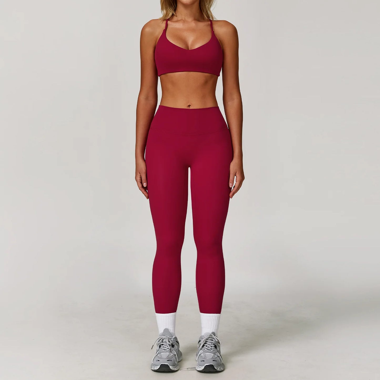 Women's Yoga Sports Set 2/3PCS Gym Workout Tracksuit Long Sleeve Sports Bra Athletic Wear Running Fitness Clothing