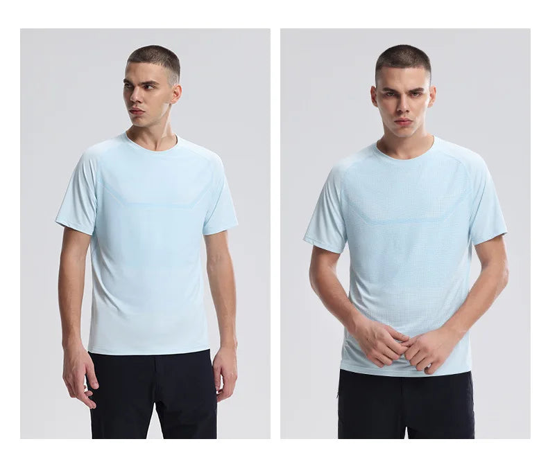 Men's Fitness Sports T-Shirt – Breathable Slim Fit Gym, Running & Cycling Tee