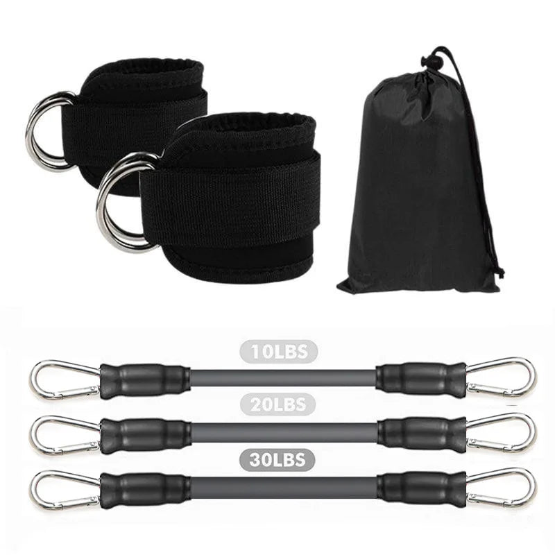 Ankle Straps Resistance Bands Set – Fitness Workout & Home Gym Training Equipment