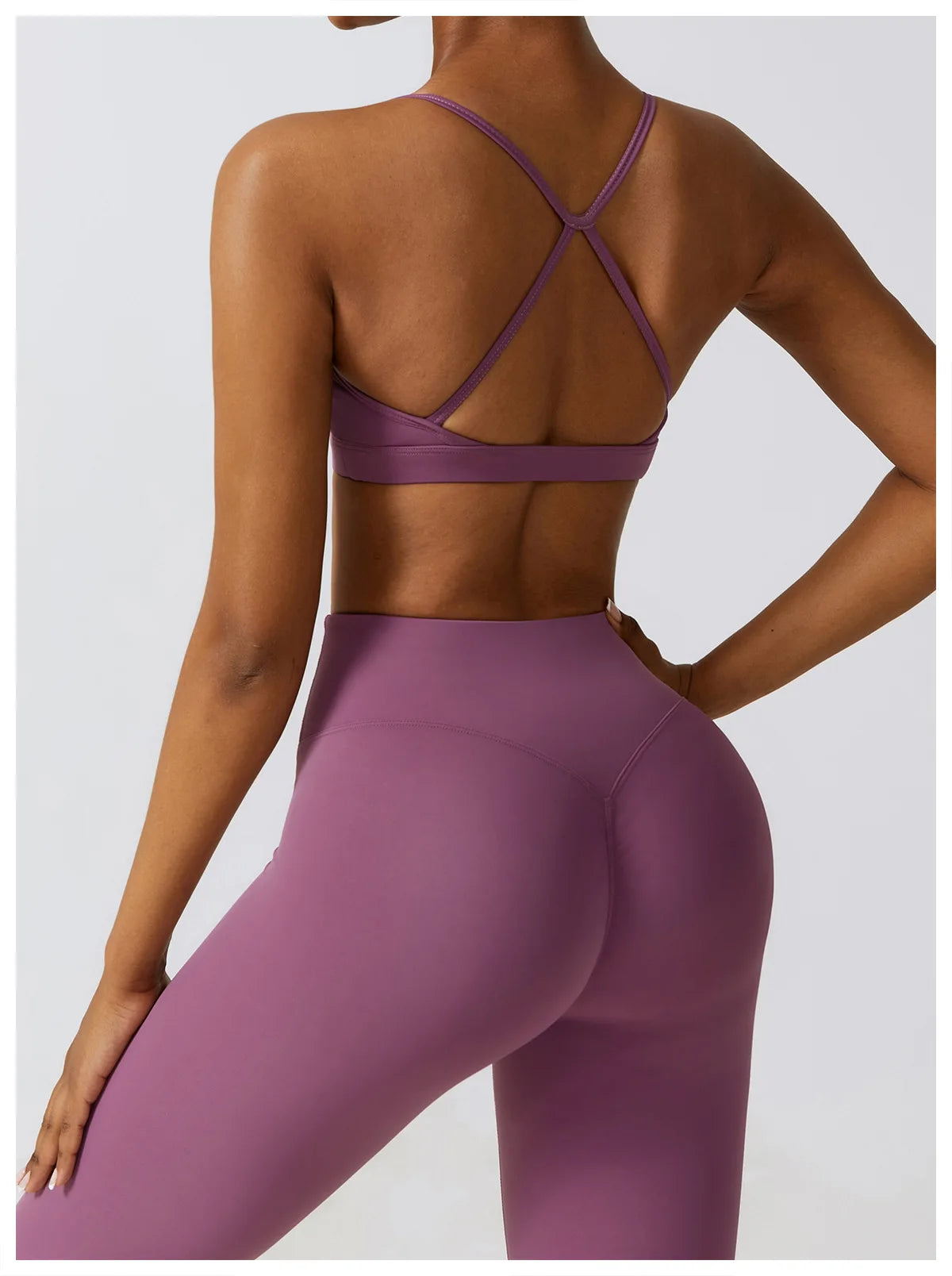 Women's Sportswear Yoga Set Seamless Fitness Bra Crop Top Long Sleeve Workout Clothes Athletic Wear Gym Legging for Running Fitness