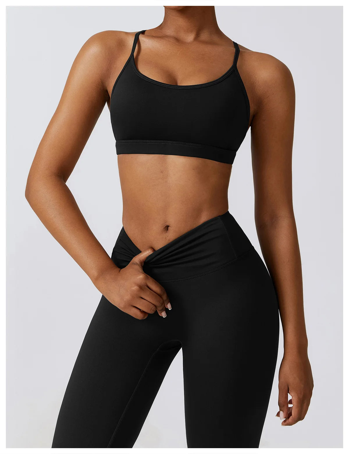 Women's Sportswear Yoga Set Seamless Fitness Bra Crop Top Long Sleeve Workout Clothes Athletic Wear Gym Legging for Running Fitness