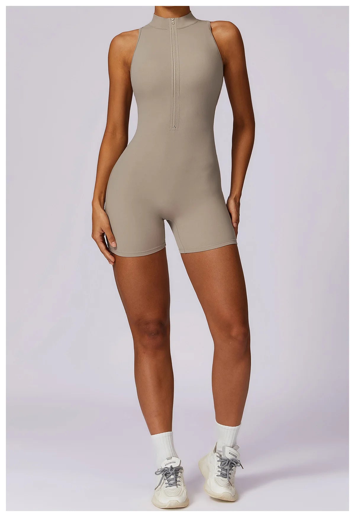 Women’s Zipper Yoga Jumpsuit – Sexy Fitness & Dance Workout Bodysuit