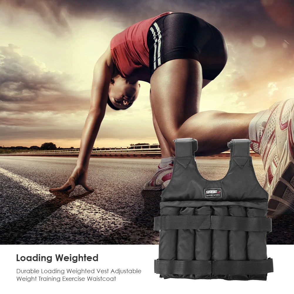 Adjustable Weighted Vest 1–110LBS – Fitness Training & Workout Waistcoat for Men & Women