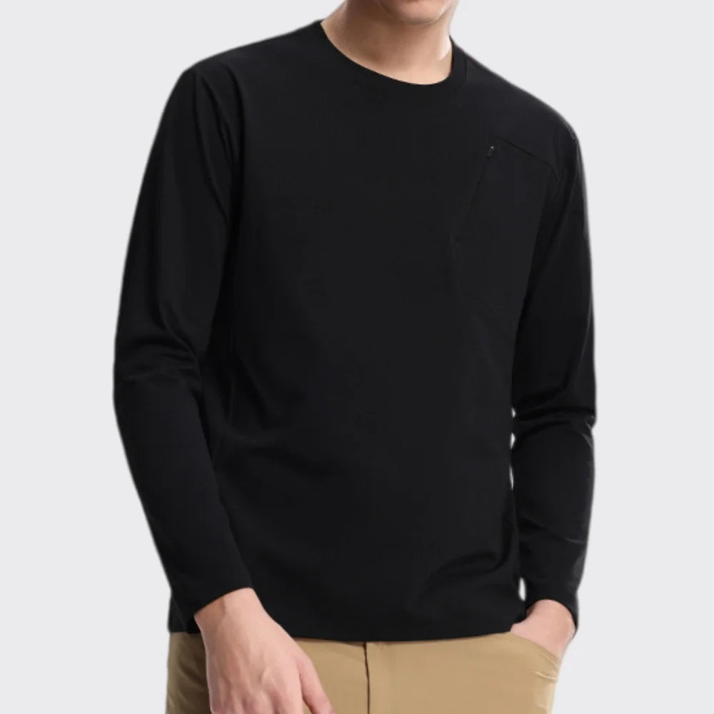 Men's Fitness Long Sleeve T-Shirt – Quick-Dry Breathable Sportswear for Running & Training