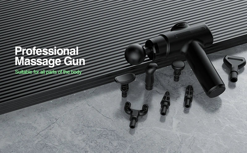 Electric Deep Tissue Massage Gun – 8 Interchangeable Heads for Full Body Recovery