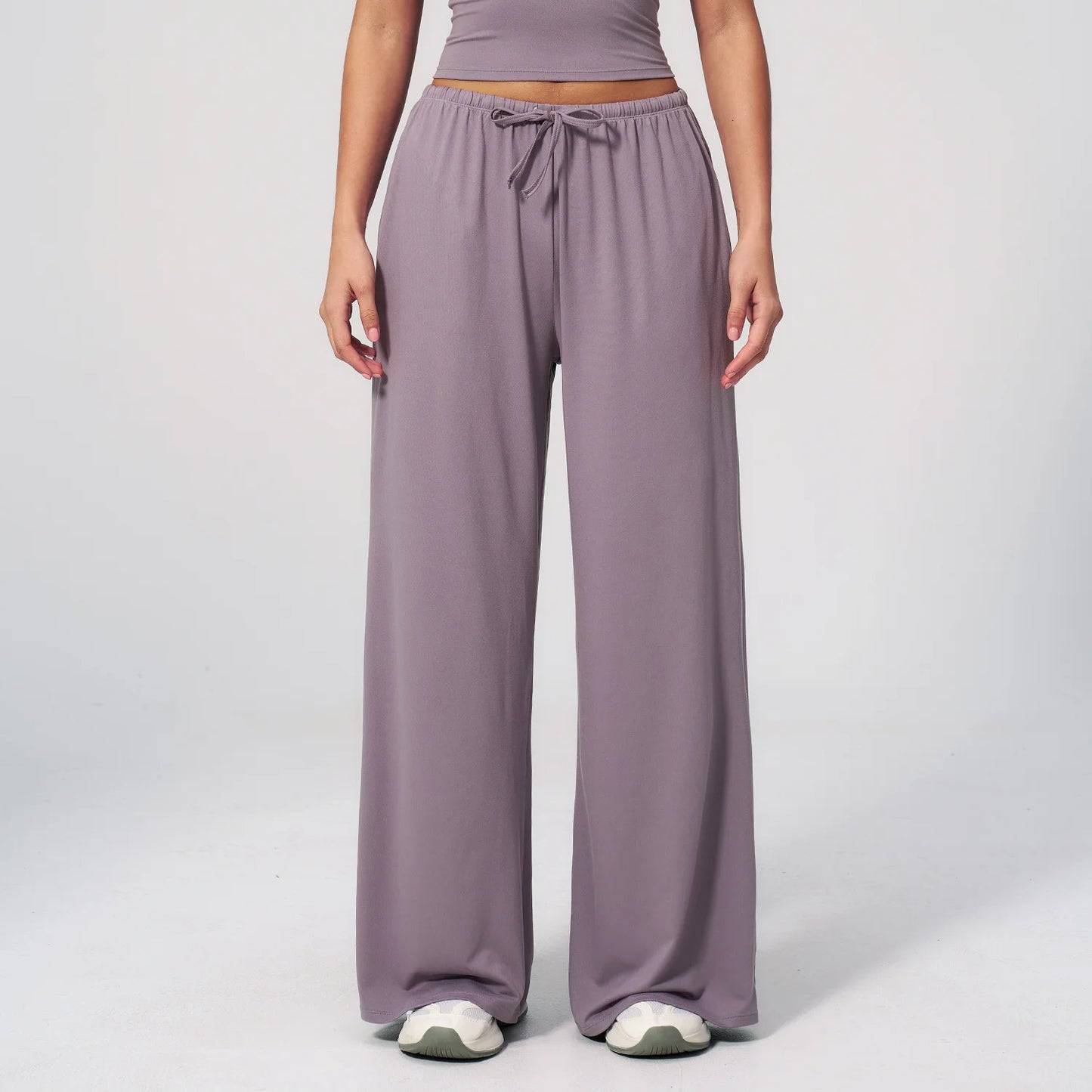 Yoga Pants Brushed Sports Pants Women's Hanging Wide Leg Loose Casual Pants Sports Running Fitness Elastic Drawstring Pants