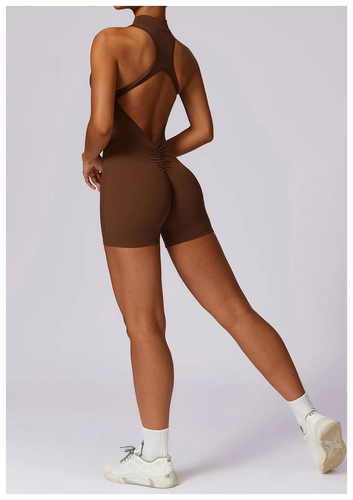 Women’s Zipper Yoga Jumpsuit – Sexy Fitness & Dance Workout Bodysuit
