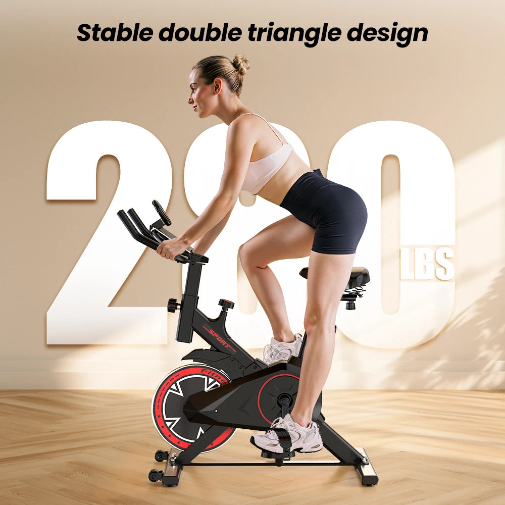 Indoor Spin Bike – Quiet Belt Drive Home Cardio Trainer
