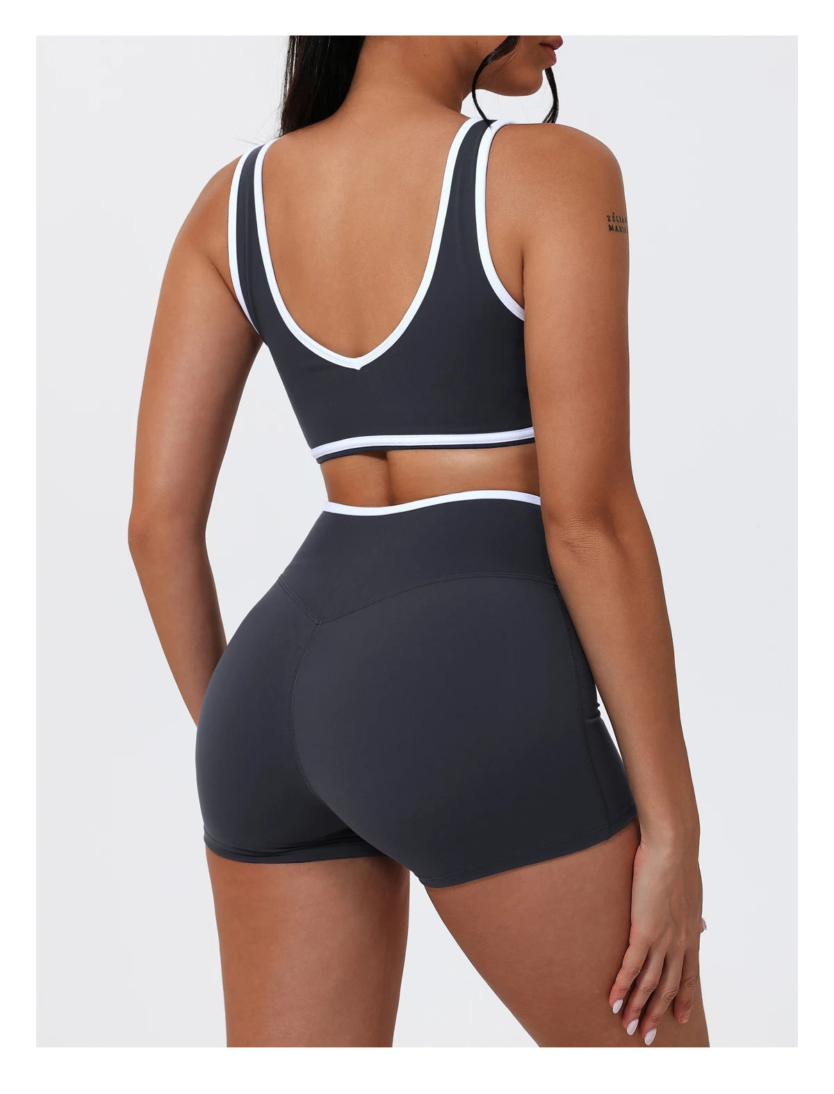Women's 2-Piece Yoga Set – Sports Bra with Padded Cups & High-Waisted Cross-Back Leggings