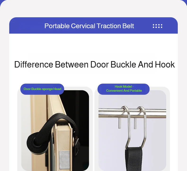 Lumbar Suspension Belt Household Spinal Stretch Horizontal Bar Traction Belt Soothing Waist Support for Back Pain Relief