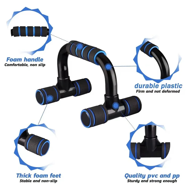 U-Shaped Push-Up Bars – Foam Grip Fitness Equipment for Chest & Upper Body Training