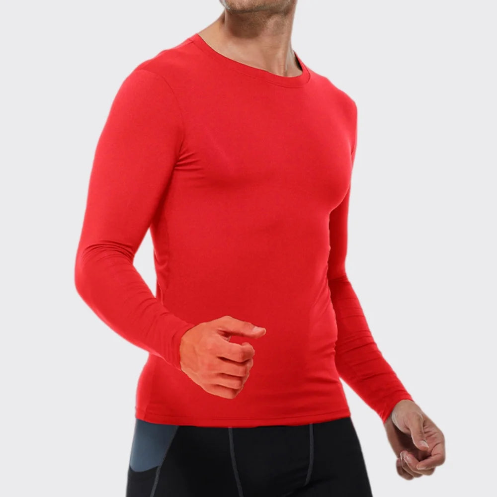 Men's Running Quick-Dry Long Sleeve T-Shirt – Slim Fit Gym & Training Sportswear