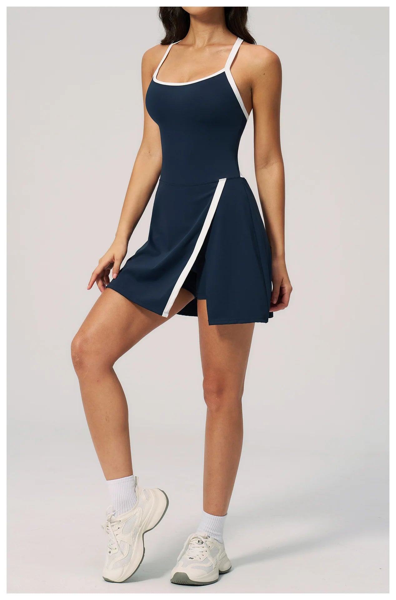 Women's Yoga Jumpsuit Set Anti-Glare One-Piece Ballet Dance Sports Dress Gym Rompers Push-Up Running Tennis Fitness Outfit