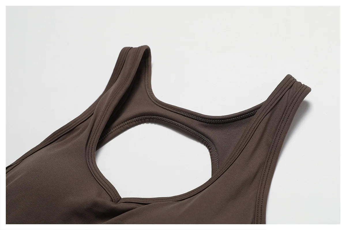 Women’s Solid Yoga Jumpsuit – One Piece Butt-Lifting Fitness Bodysuit