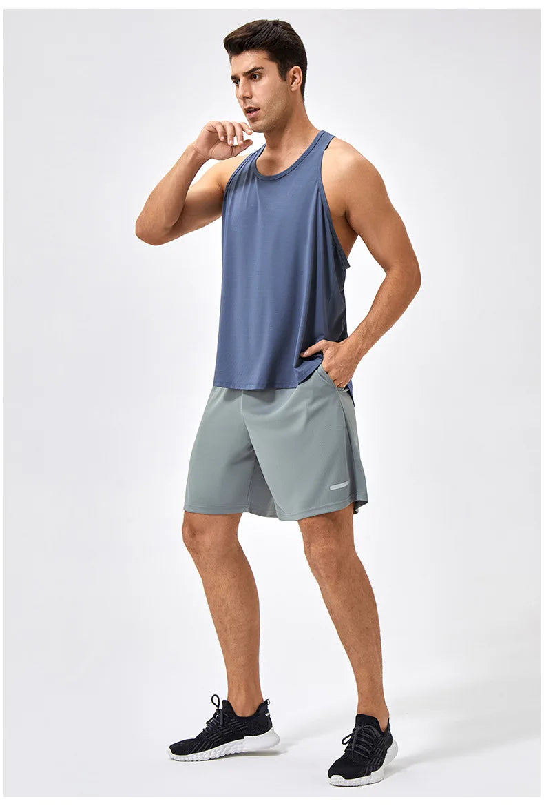Men's Sleeveless Workout Tank Top – Quick-Dry Gym & Bodybuilding Training Vest