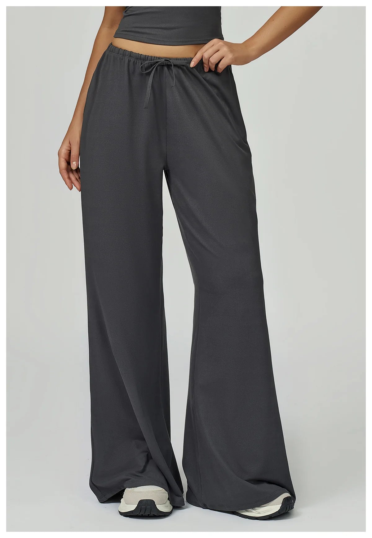 Yoga Pants Brushed Sports Pants Women's Hanging Wide Leg Loose Casual Pants Sports Running Fitness Elastic Drawstring Pants