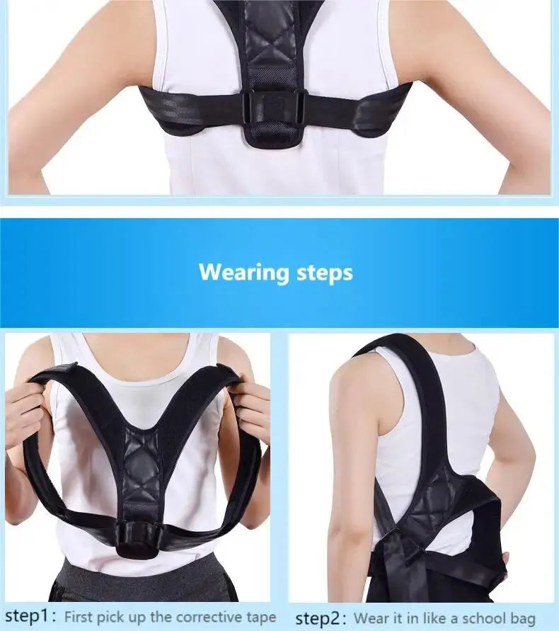 Back Posture Corrector Belt – Adjustable Support Brace for Improved Sitting & Standing Posture