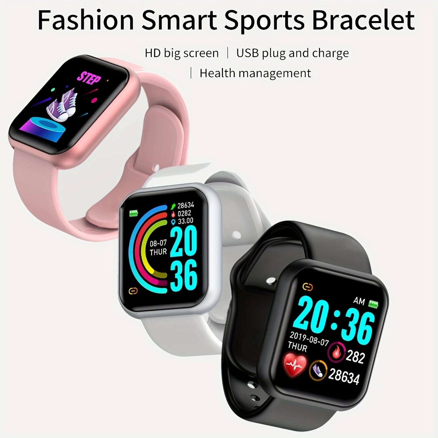 D13 Smart Watch – Bluetooth Fitness Tracker & Smart Sports Watch for Men and Women