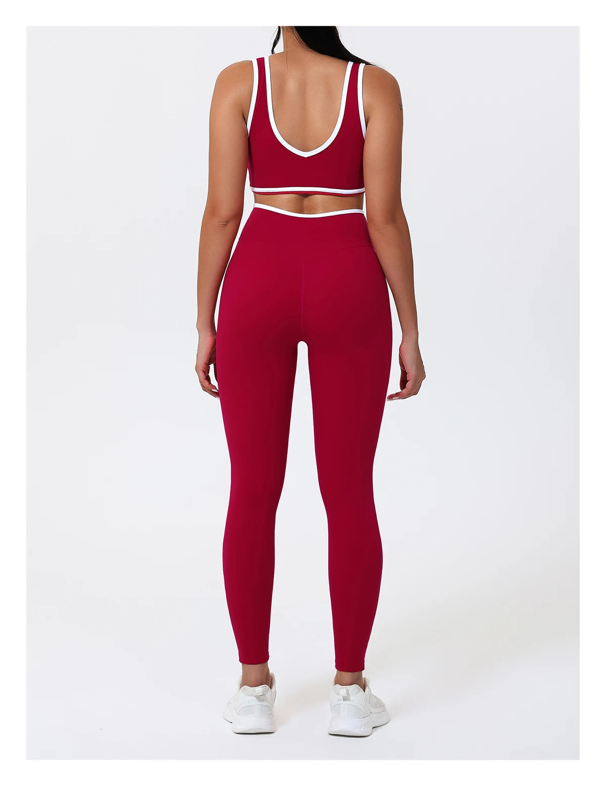 Women's 2-Piece Yoga Set – Sports Bra with Padded Cups & High-Waisted Cross-Back Leggings