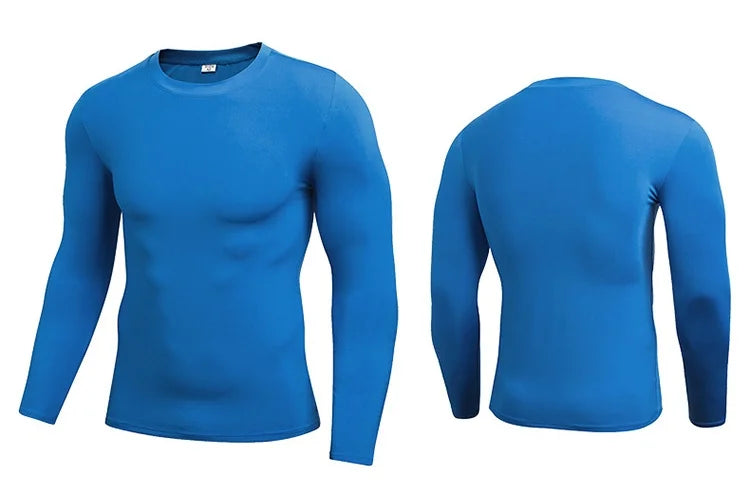 Men's Running Quick-Dry Long Sleeve T-Shirt – Slim Fit Gym & Training Sportswear