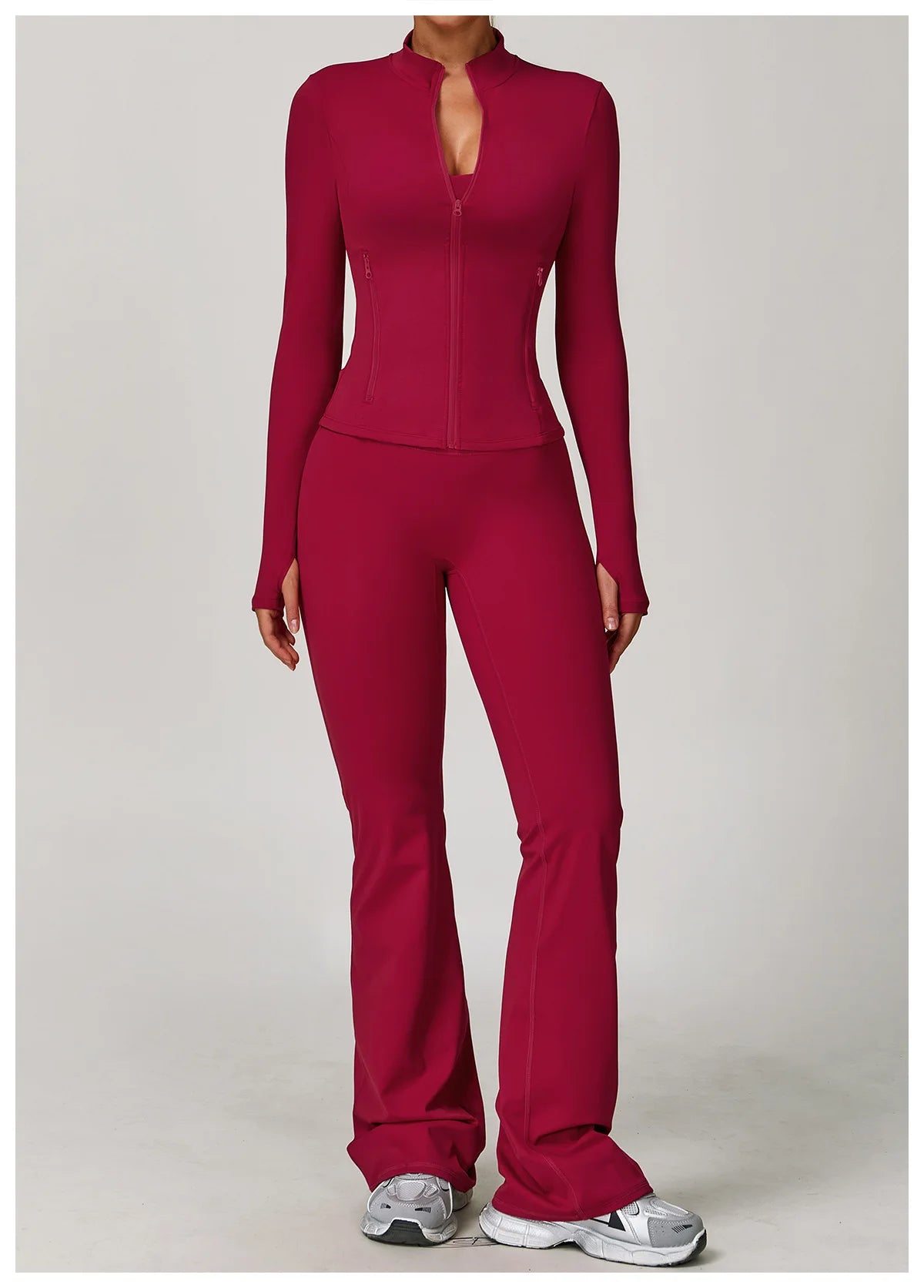 Women's Yoga Sports Set 2/3PCS Gym Workout Tracksuit Long Sleeve Sports Bra Athletic Wear Running Fitness Clothing