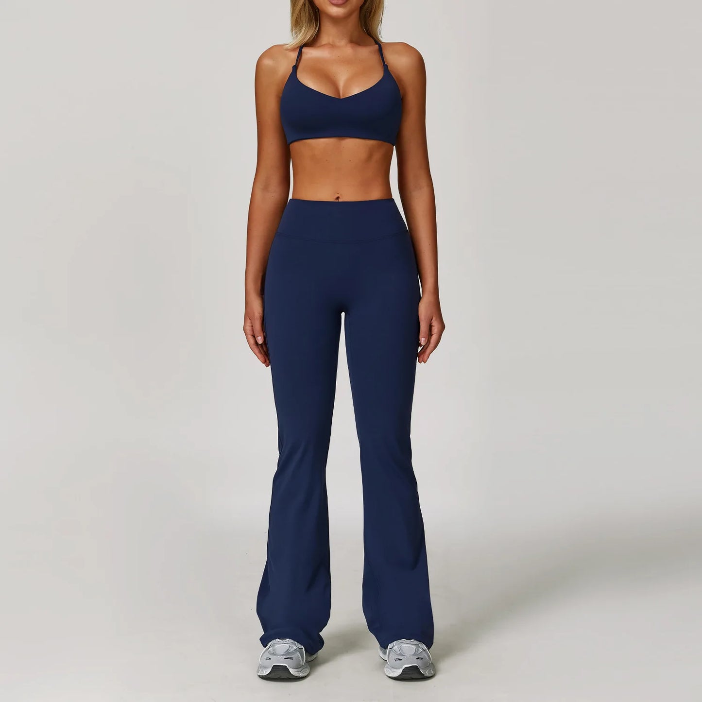 Women's Yoga Sports Set 2/3PCS Gym Workout Tracksuit Long Sleeve Sports Bra Athletic Wear Running Fitness Clothing