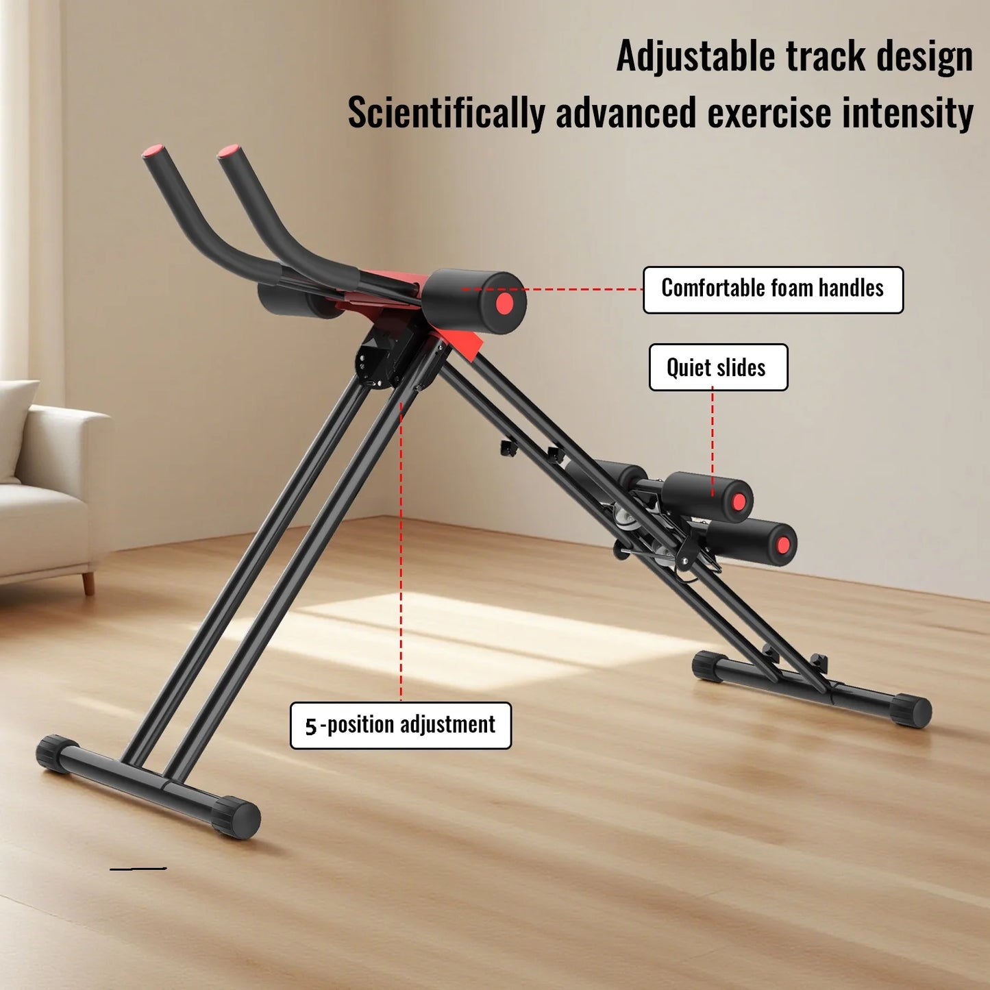Abdominal Trainer – 5-Gear Adjustable Resistance Core & Full Body Exercise Equipment