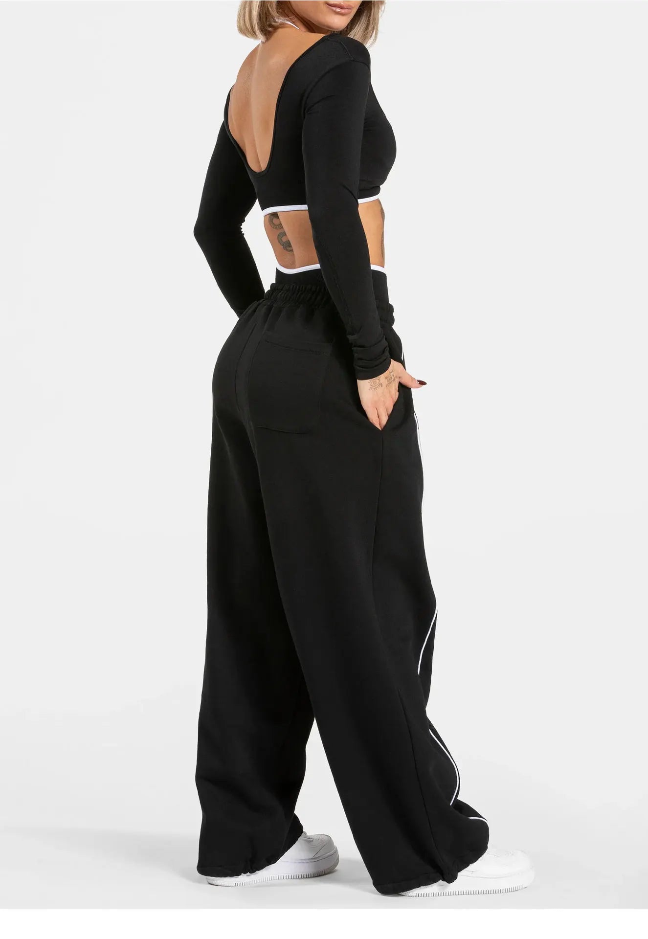 Women’s High Waist Yoga Pants – Wide Leg Casual Sports & Gym Trousers