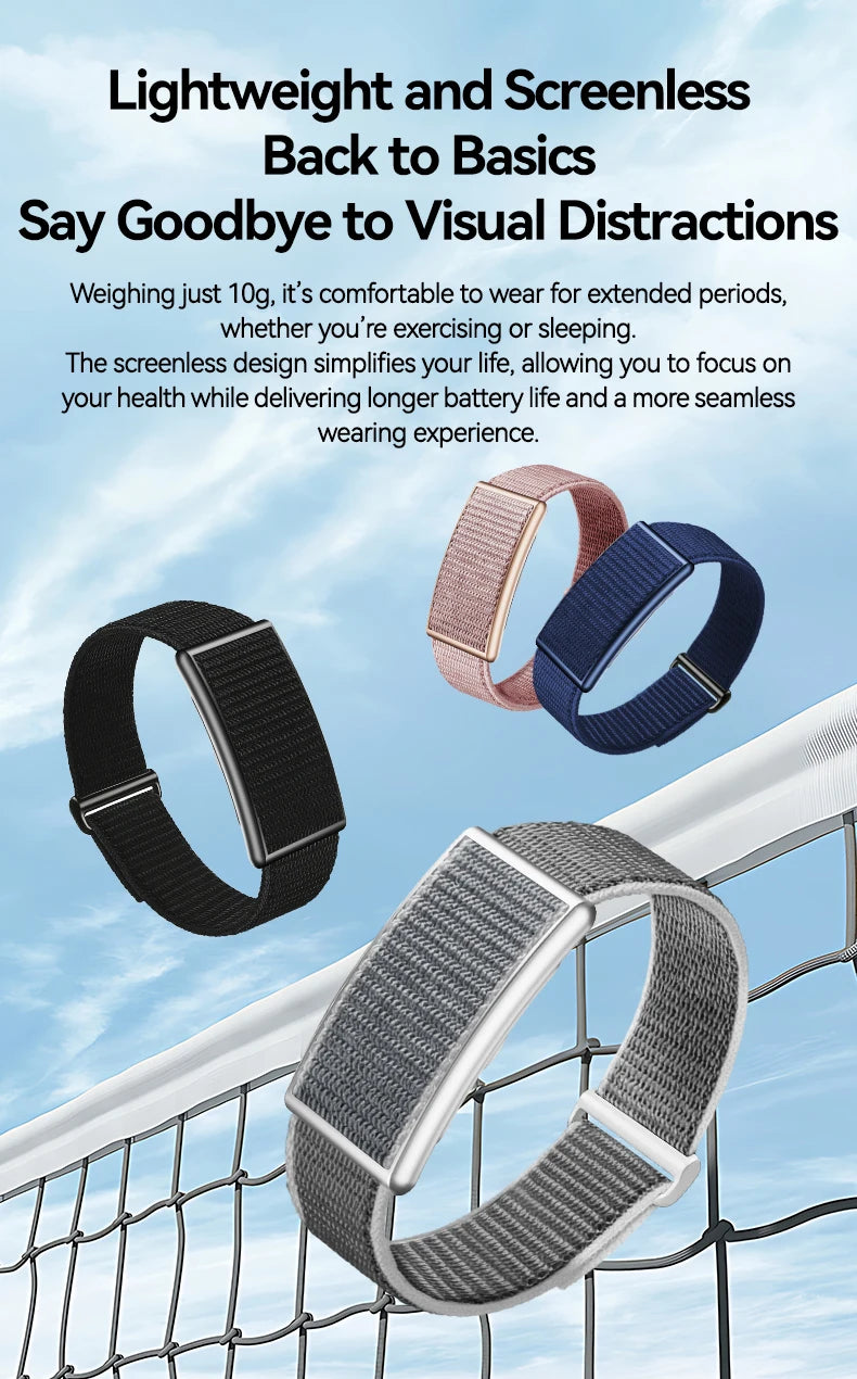 No-Screen Smartwatch – Fitness Tracker with Heart Rate Monitor for Android & iOS