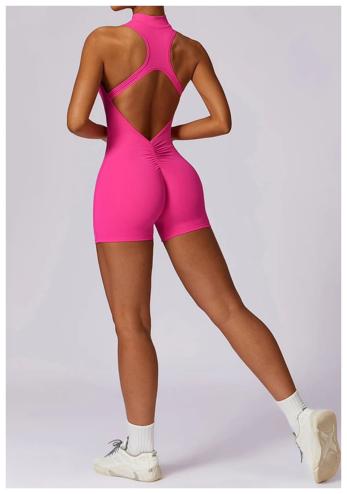 Women’s Zipper Yoga Jumpsuit – Sexy Fitness & Dance Workout Bodysuit