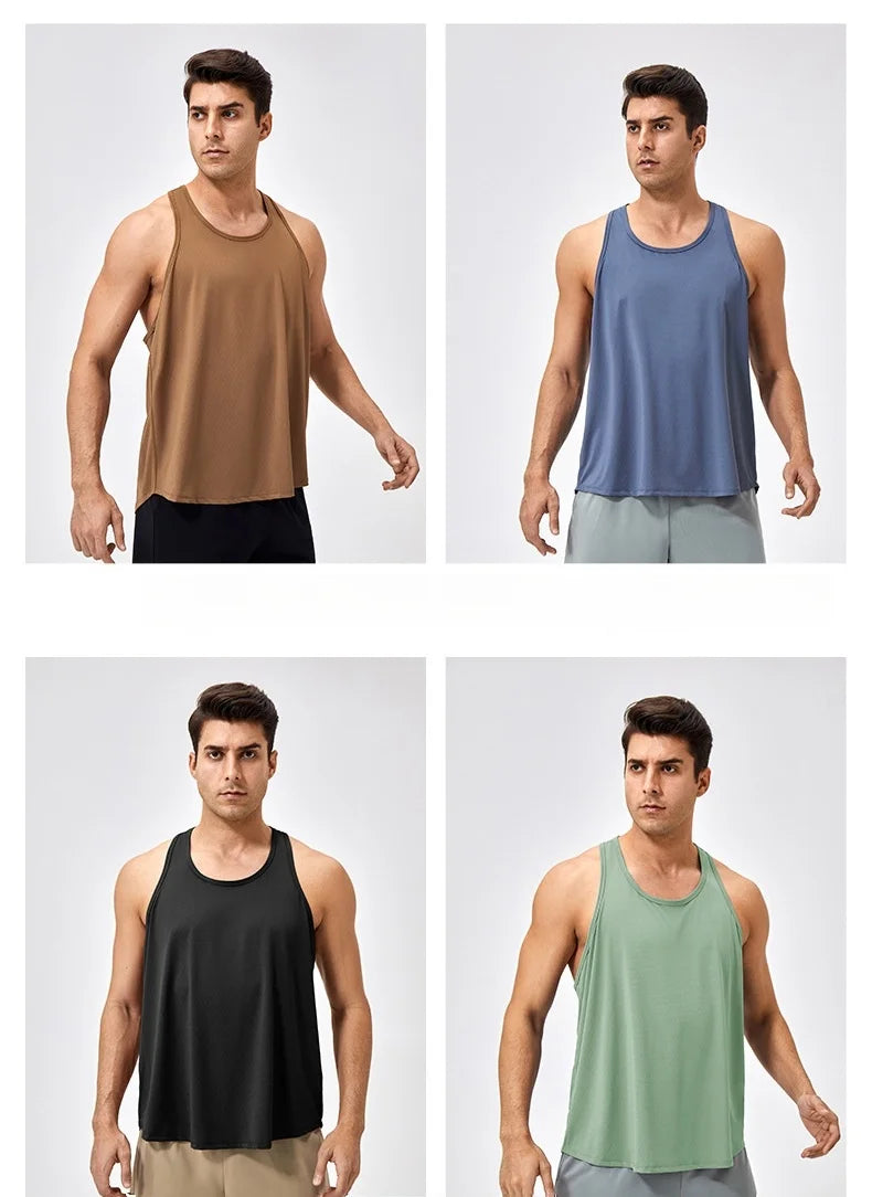 Men's Sleeveless Workout Tank Top – Quick-Dry Gym & Bodybuilding Training Vest