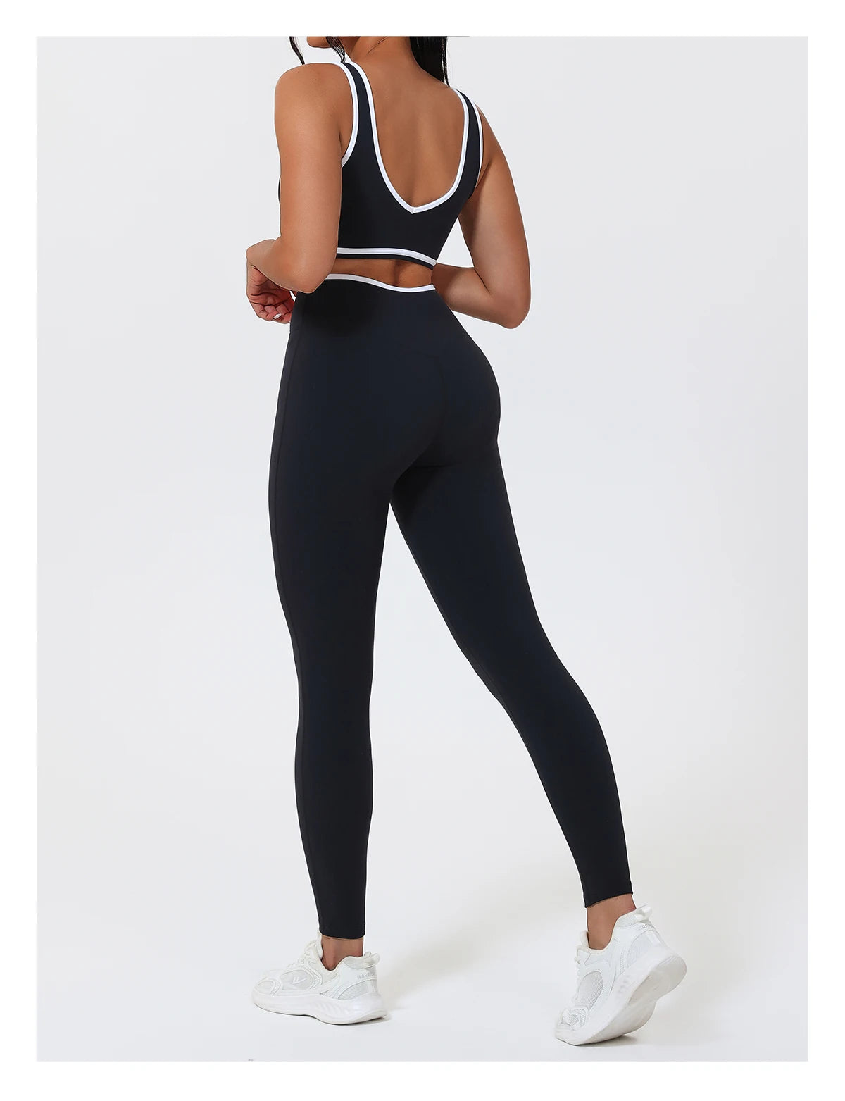 Women's 2-Piece Yoga Set – Sports Bra with Padded Cups & High-Waisted Cross-Back Leggings