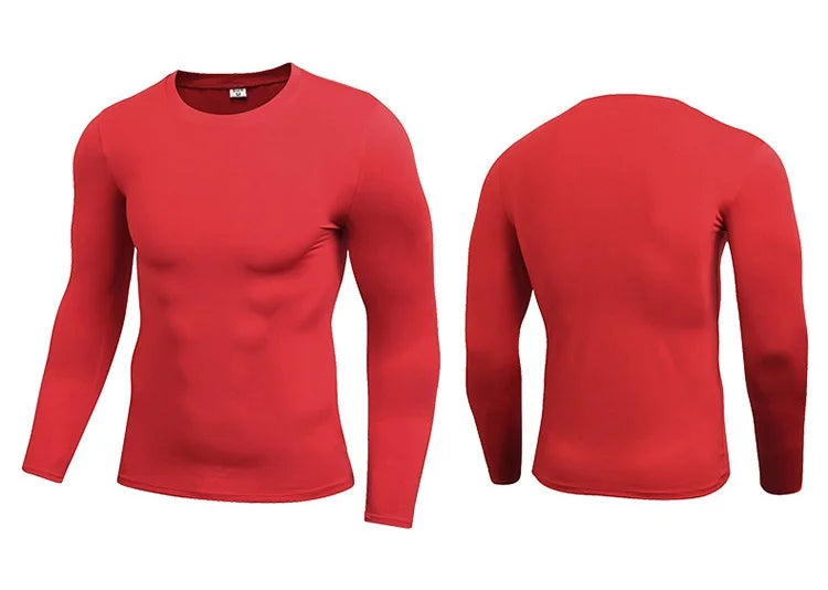 Men's Running Quick-Dry Long Sleeve T-Shirt – Slim Fit Gym & Training Sportswear