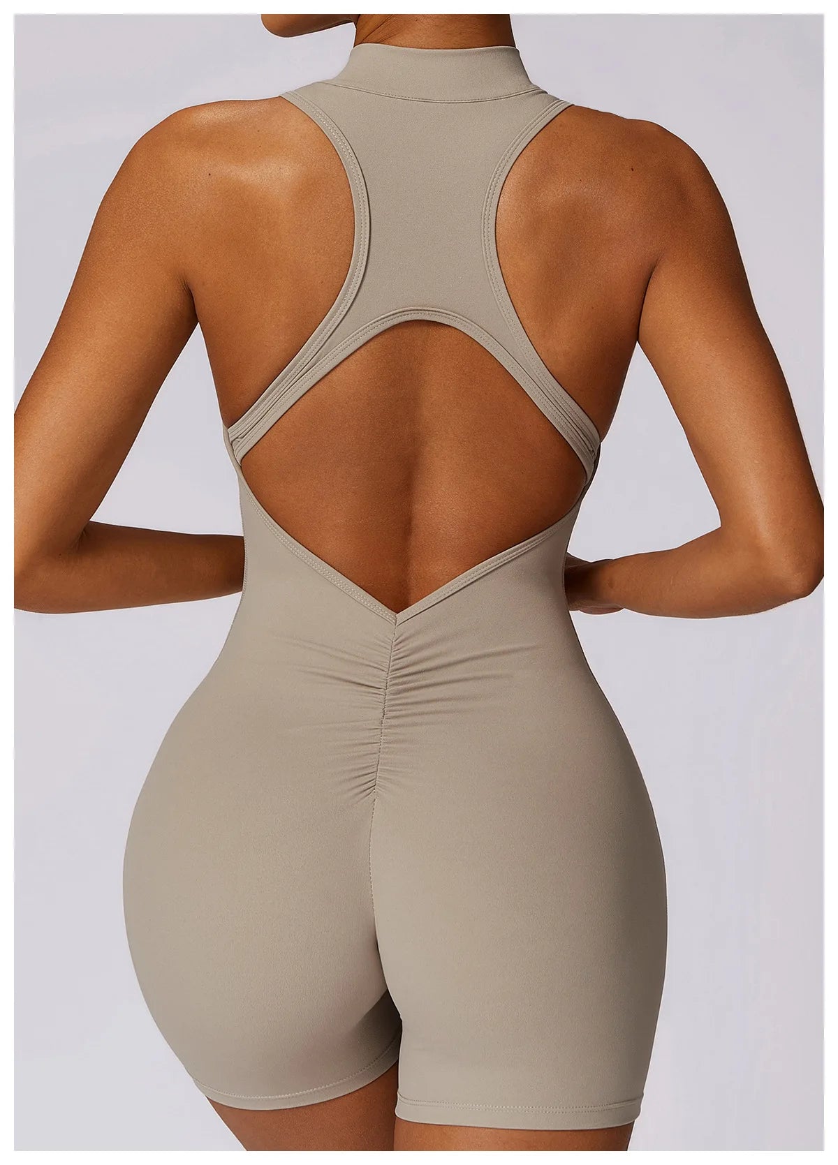 Women’s Zipper Yoga Jumpsuit – Sexy Fitness & Dance Workout Bodysuit
