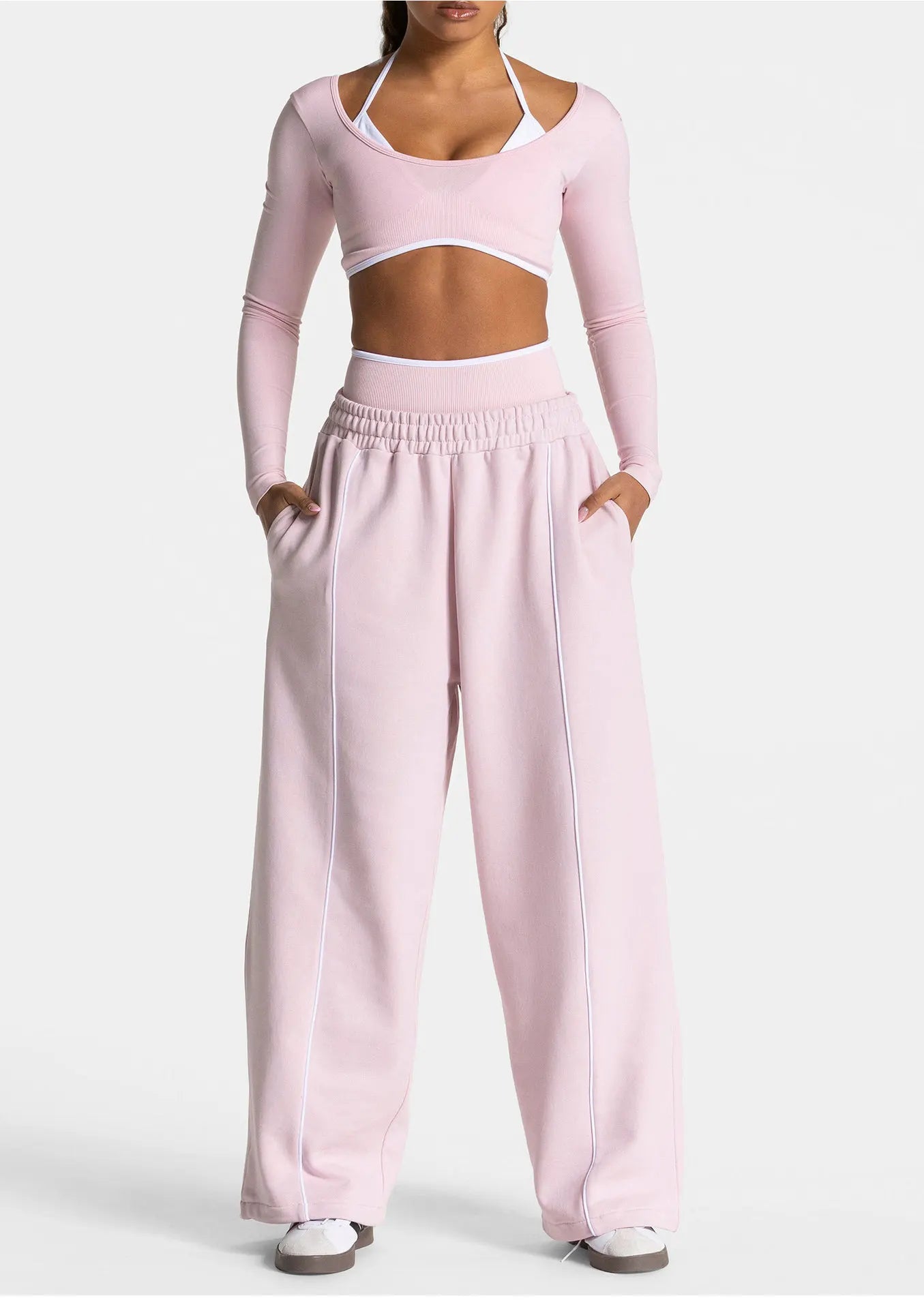 Women’s High Waist Yoga Pants – Wide Leg Casual Sports & Gym Trousers
