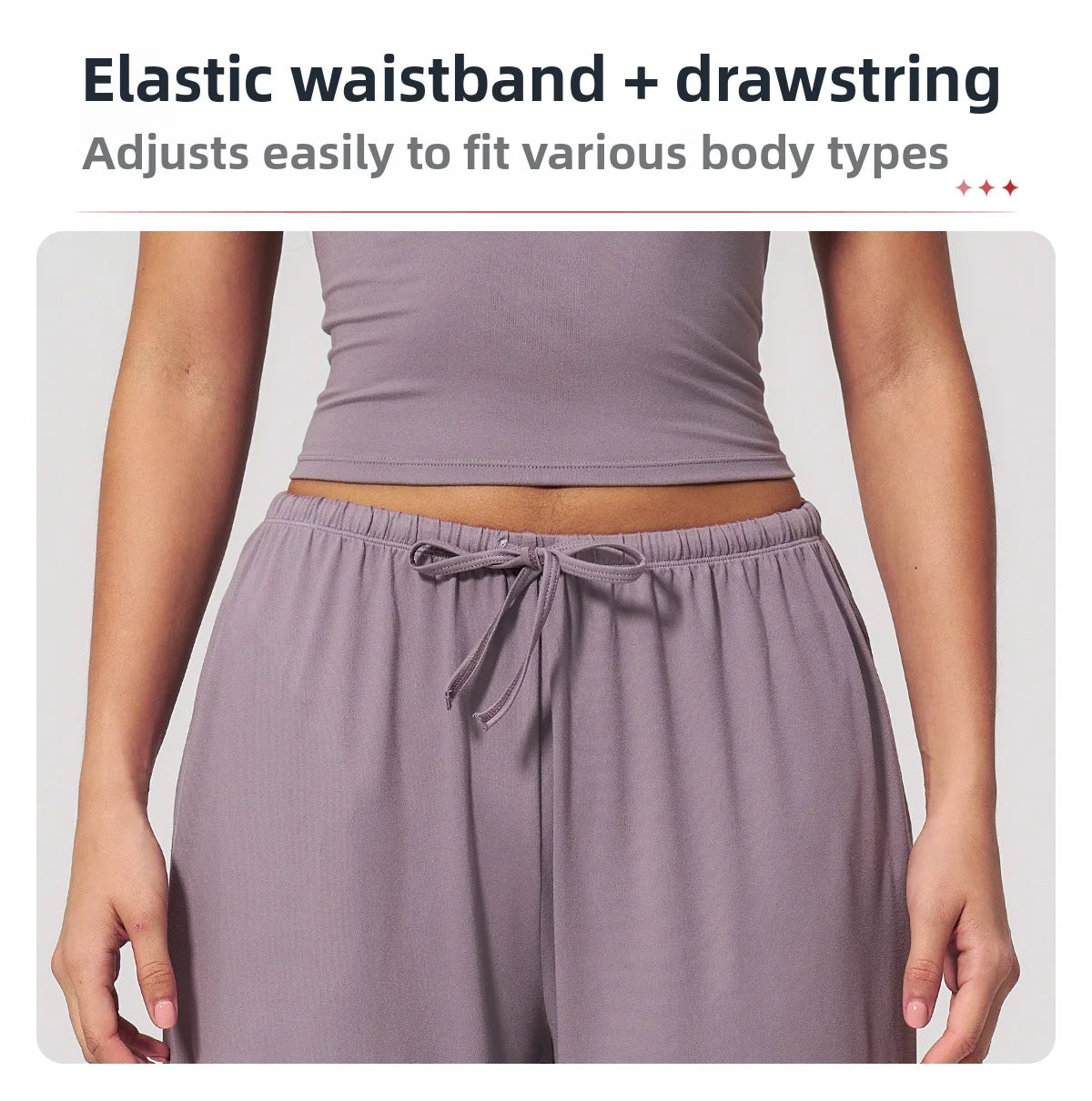 Yoga Pants Brushed Sports Pants Women's Hanging Wide Leg Loose Casual Pants Sports Running Fitness Elastic Drawstring Pants