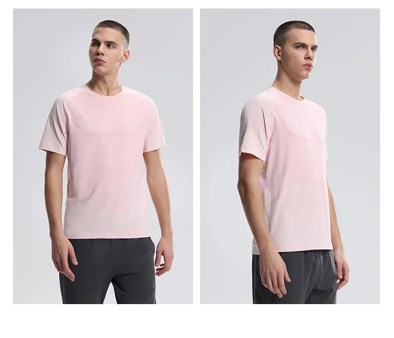 Men's Fitness Sports T-Shirt – Breathable Slim Fit Gym, Running & Cycling Tee
