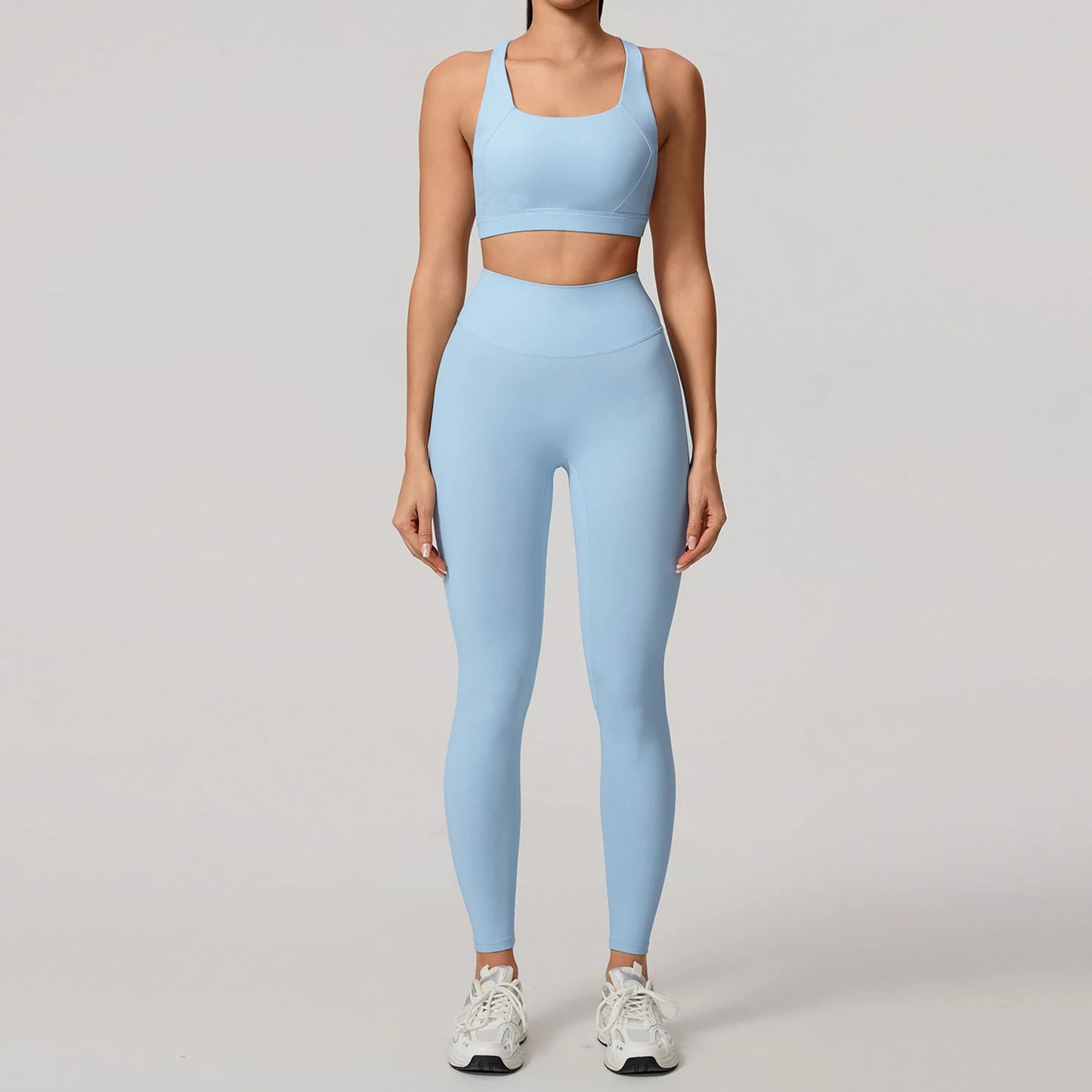 Summer Soften Yoga Set 2PCS Sports Suit for Women – Quick-Dry Fitness & Workout Activewear