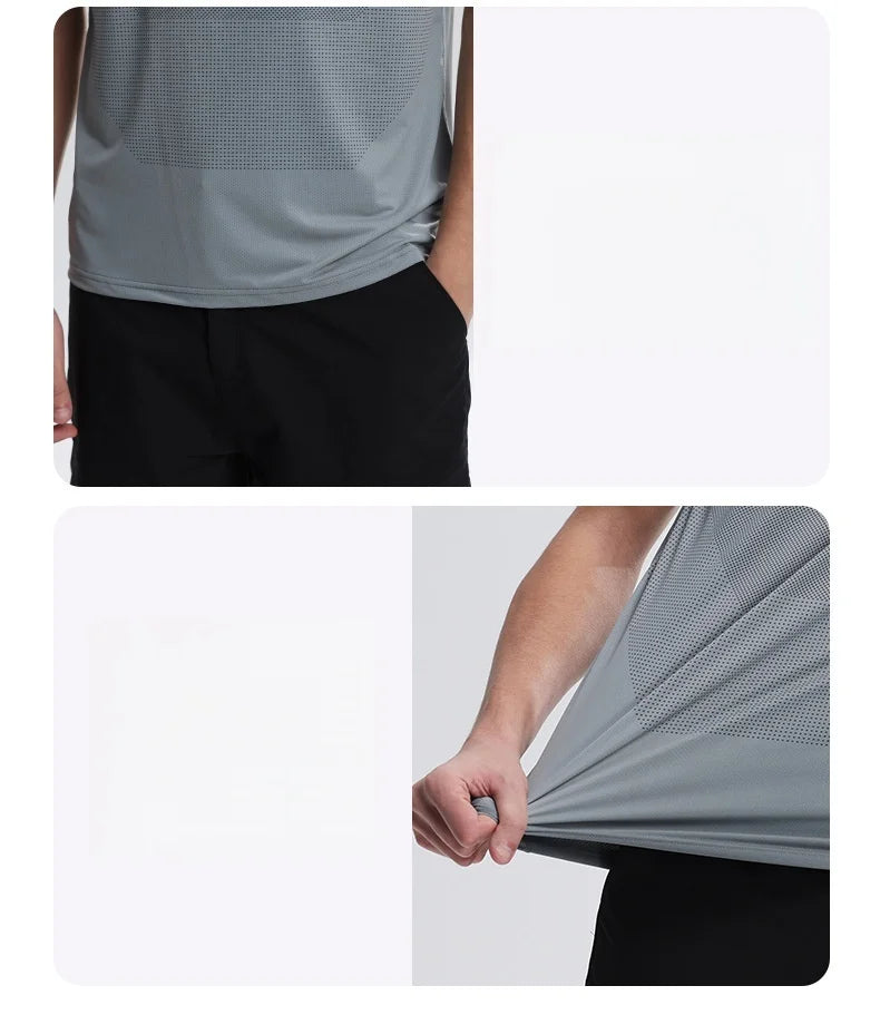 Men's Fitness Sports T-Shirt – Breathable Slim Fit Gym, Running & Cycling Tee