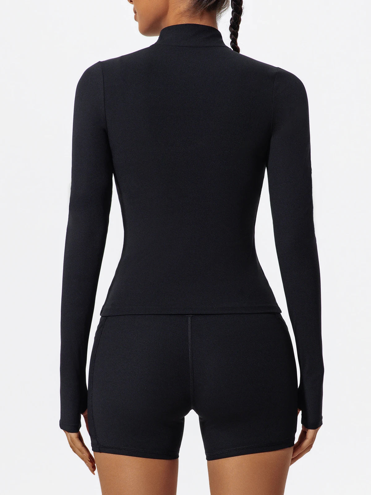 Women's 2-Piece Half-Zip Yoga Set – Long Sleeve Sports Top & Flared Workout Pants
