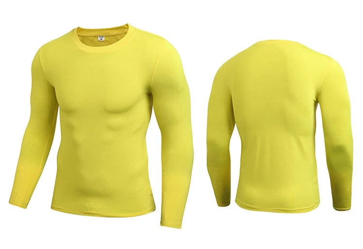 Men's Running Quick-Dry Long Sleeve T-Shirt – Slim Fit Gym & Training Sportswear