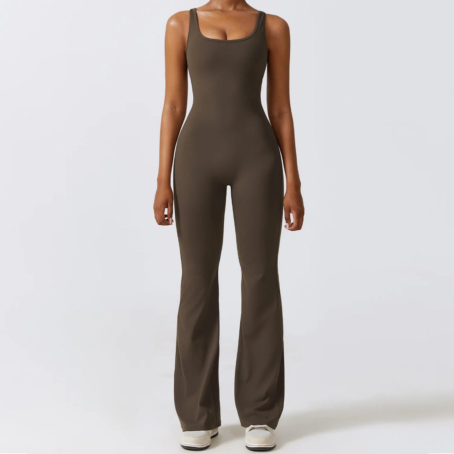 Women’s Fitness Yoga Jumpsuit – Push-Up Stretch Workout Bodysuit