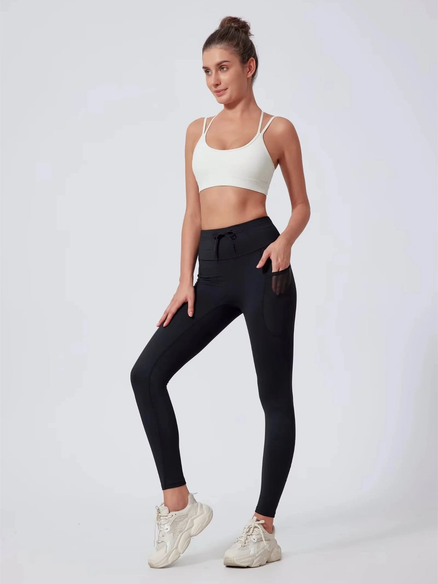 Compression Running Leggings with Pockets – Warm Reflective Sports Tights for Women, Men & Youth