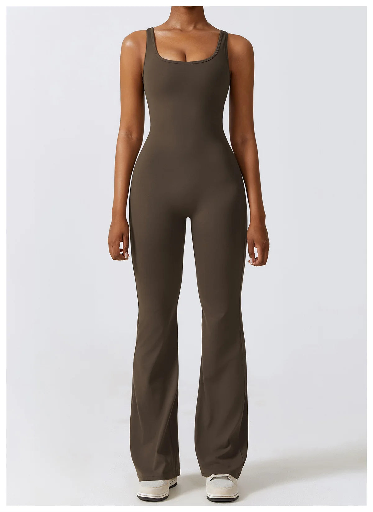 Women’s Fitness Yoga Jumpsuit – Push-Up Stretch Workout Bodysuit