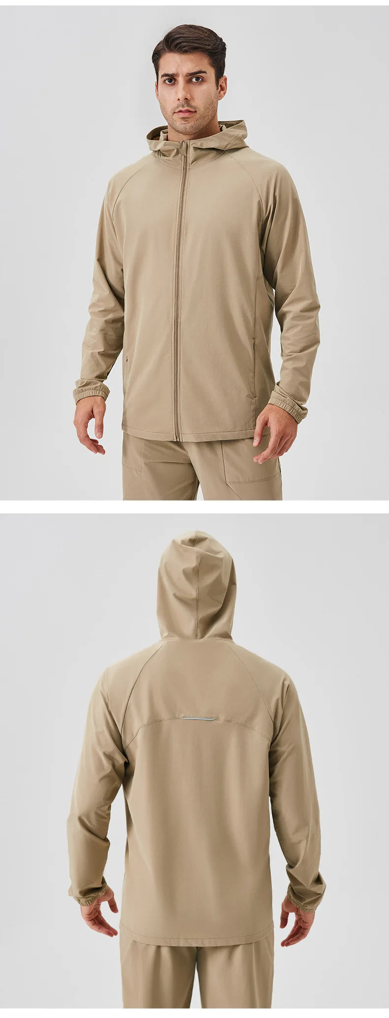 Men's Fitness Hoodie Long Sleeve Sport T-Shirt – Quick-Dry Slim Fit Gym & Running Top