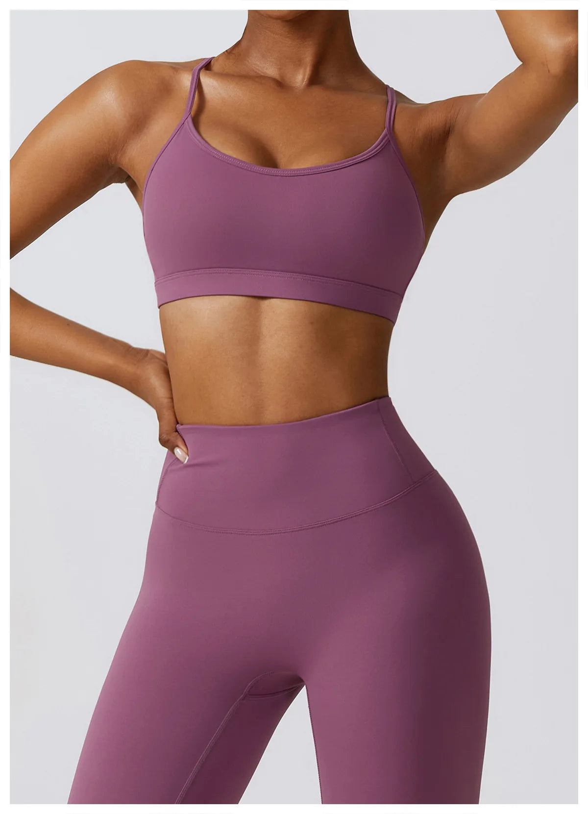 Women's Sportswear Yoga Set Seamless Fitness Bra Crop Top Long Sleeve Workout Clothes Athletic Wear Gym Legging for Running Fitness